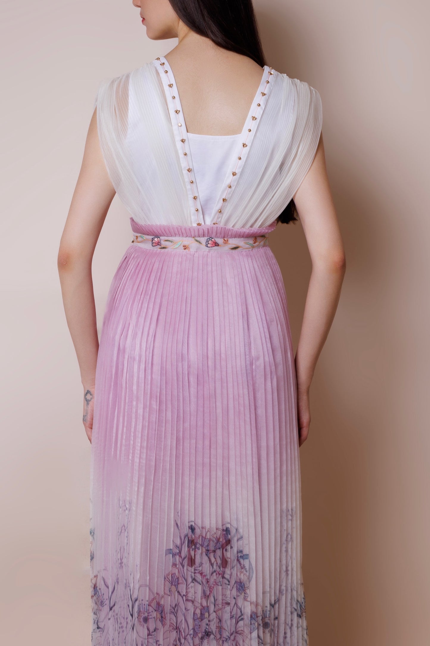 Lavender drape dress image 3