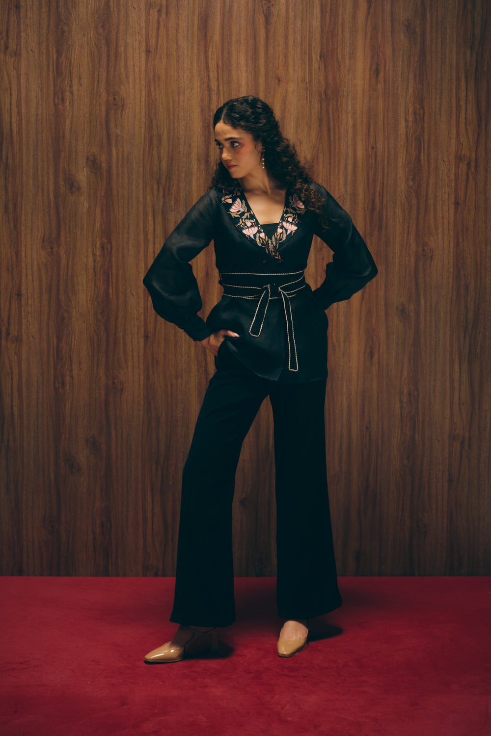 Midnight bloom pants set image 3
