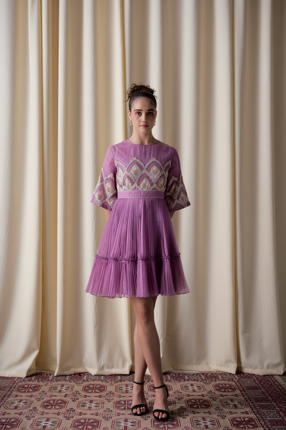 Orchid skater dress image 3
