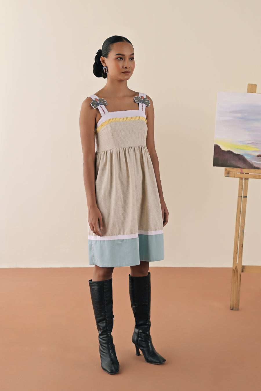 Ivory palm dress image 2