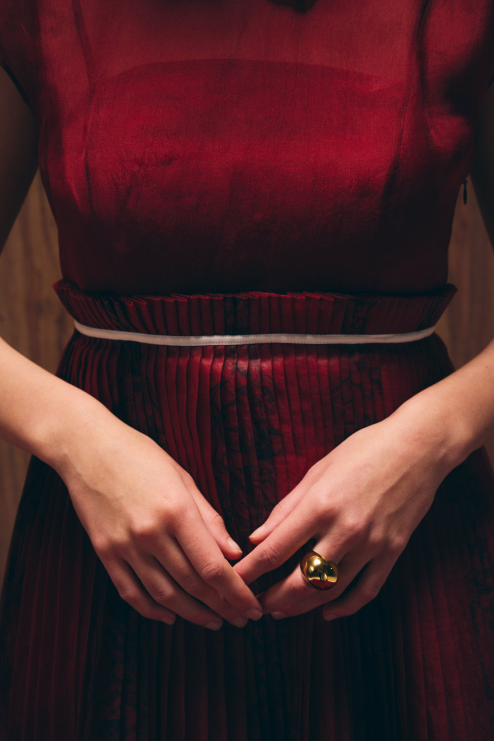 Carmine red dress image 6