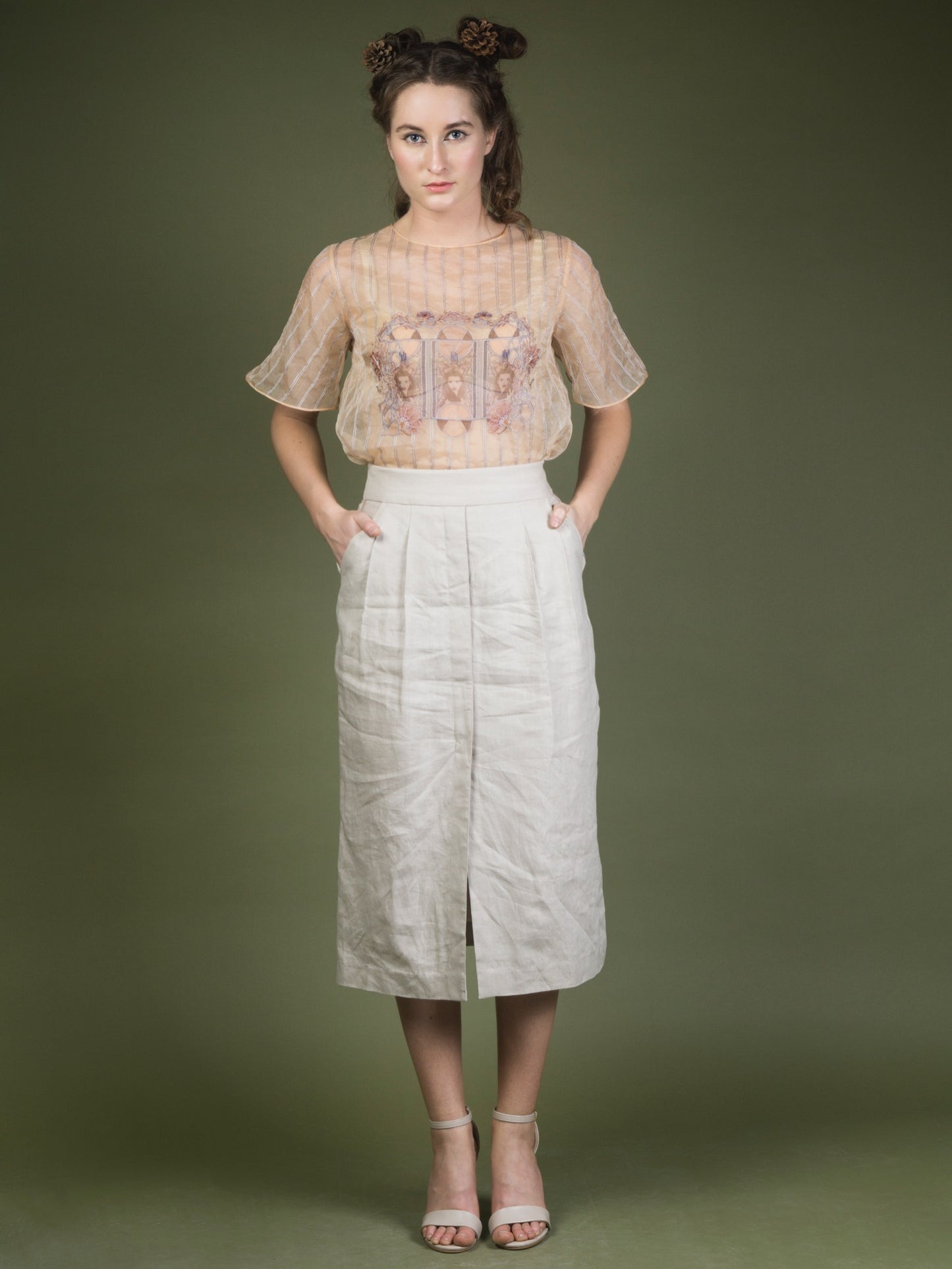 Linen skirt. image 3