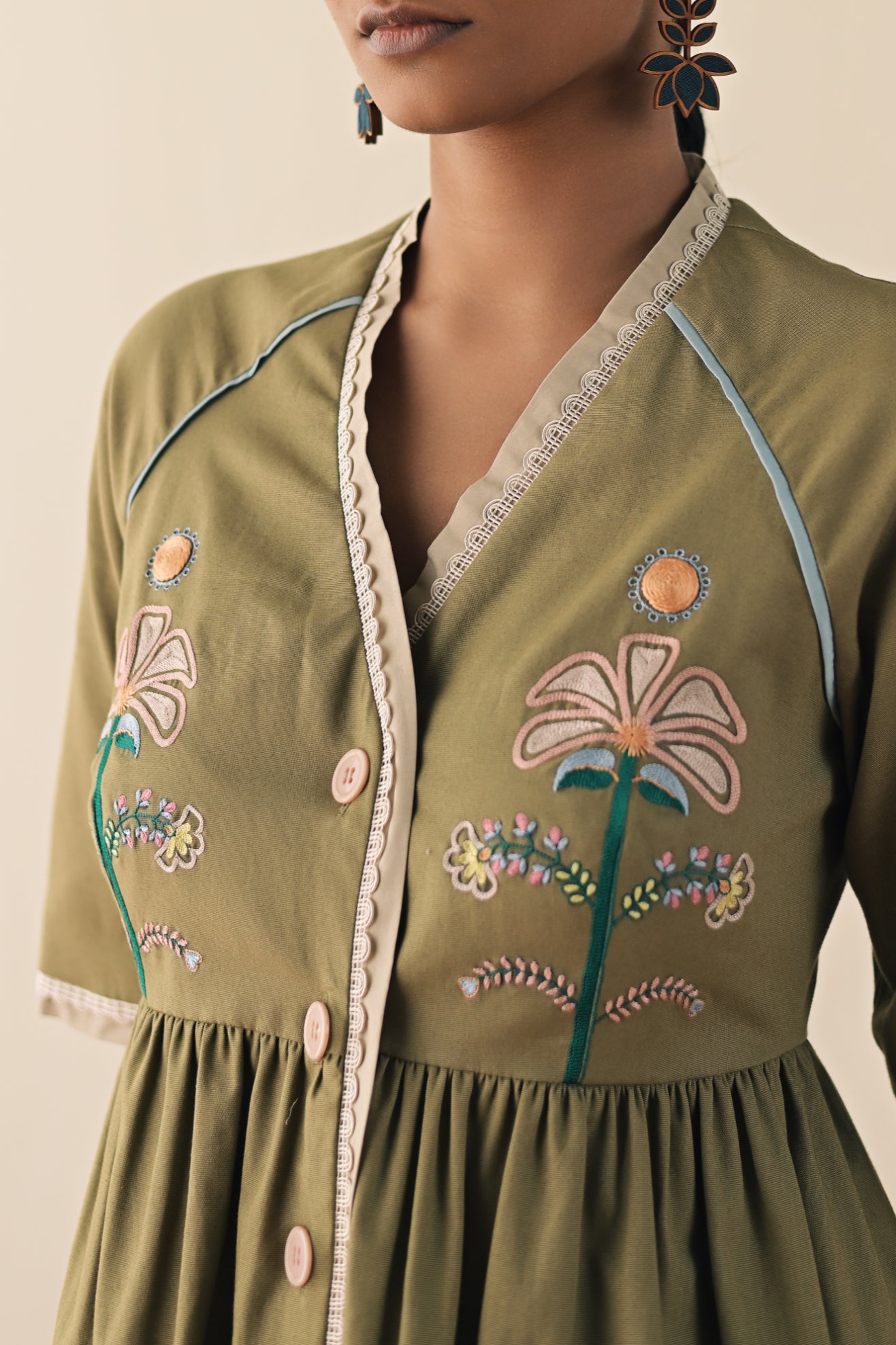 Tampa olive dress image 3