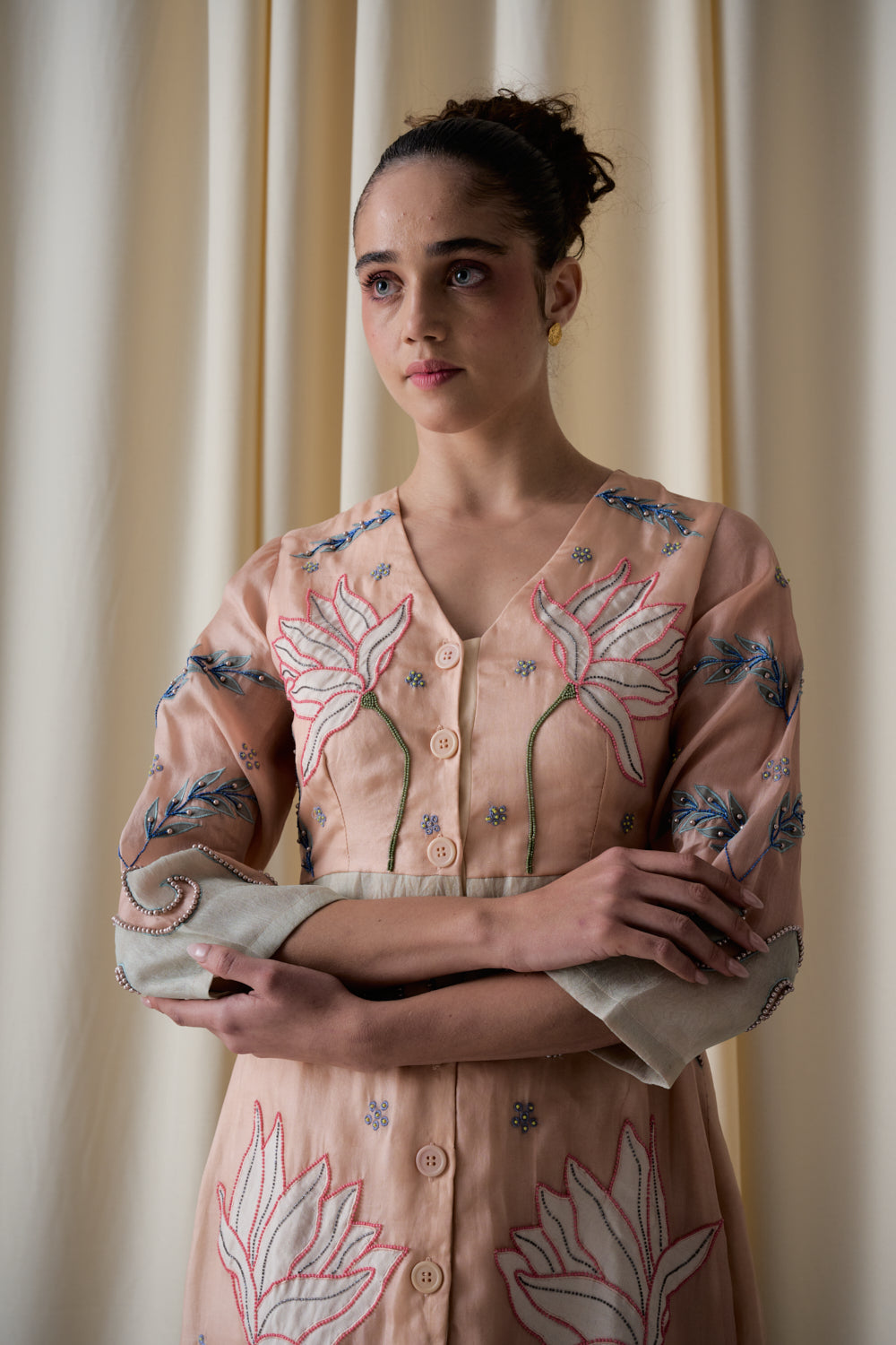 Elotia peach dress image 3