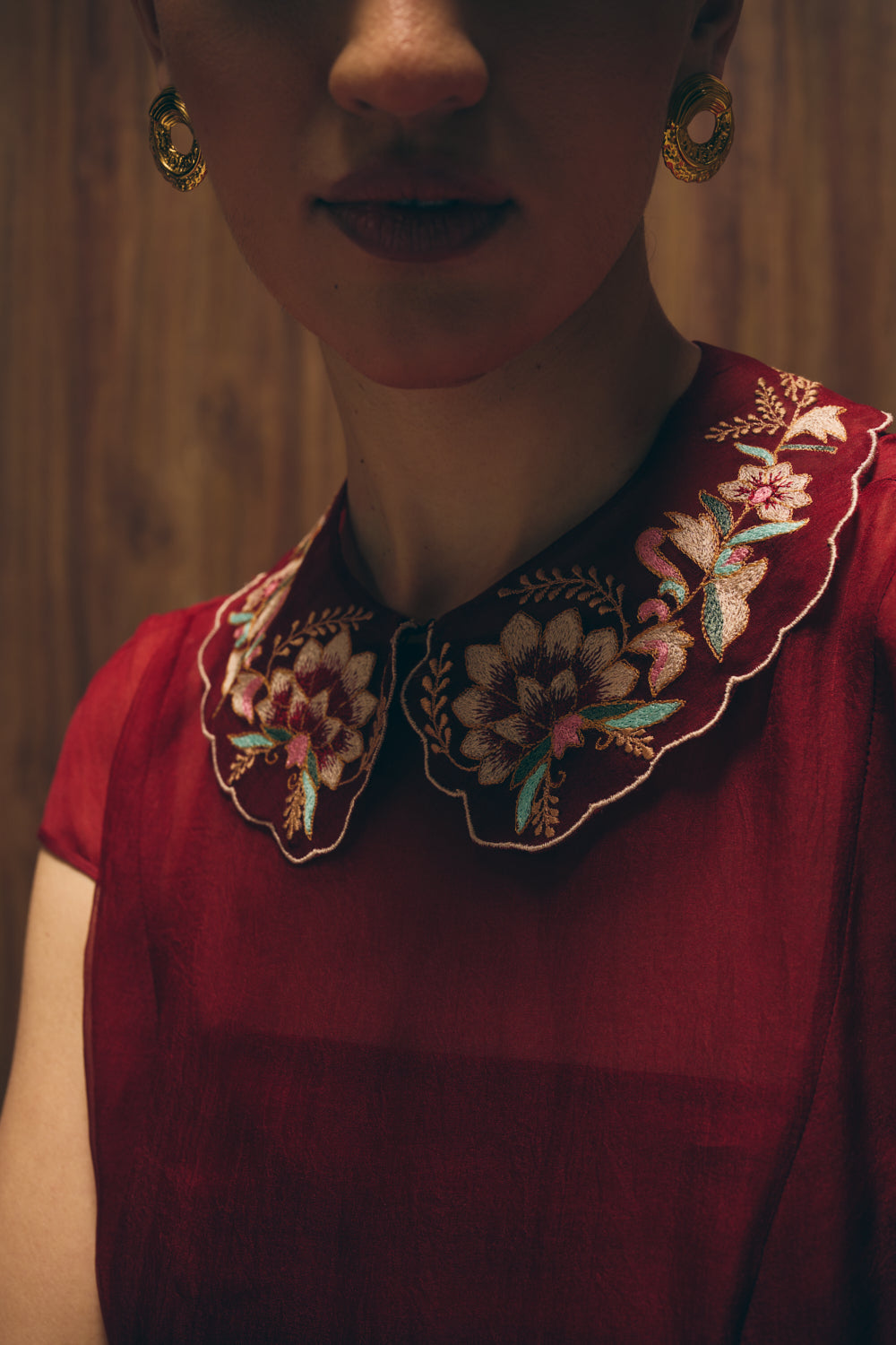 Ruby floral collar image 2