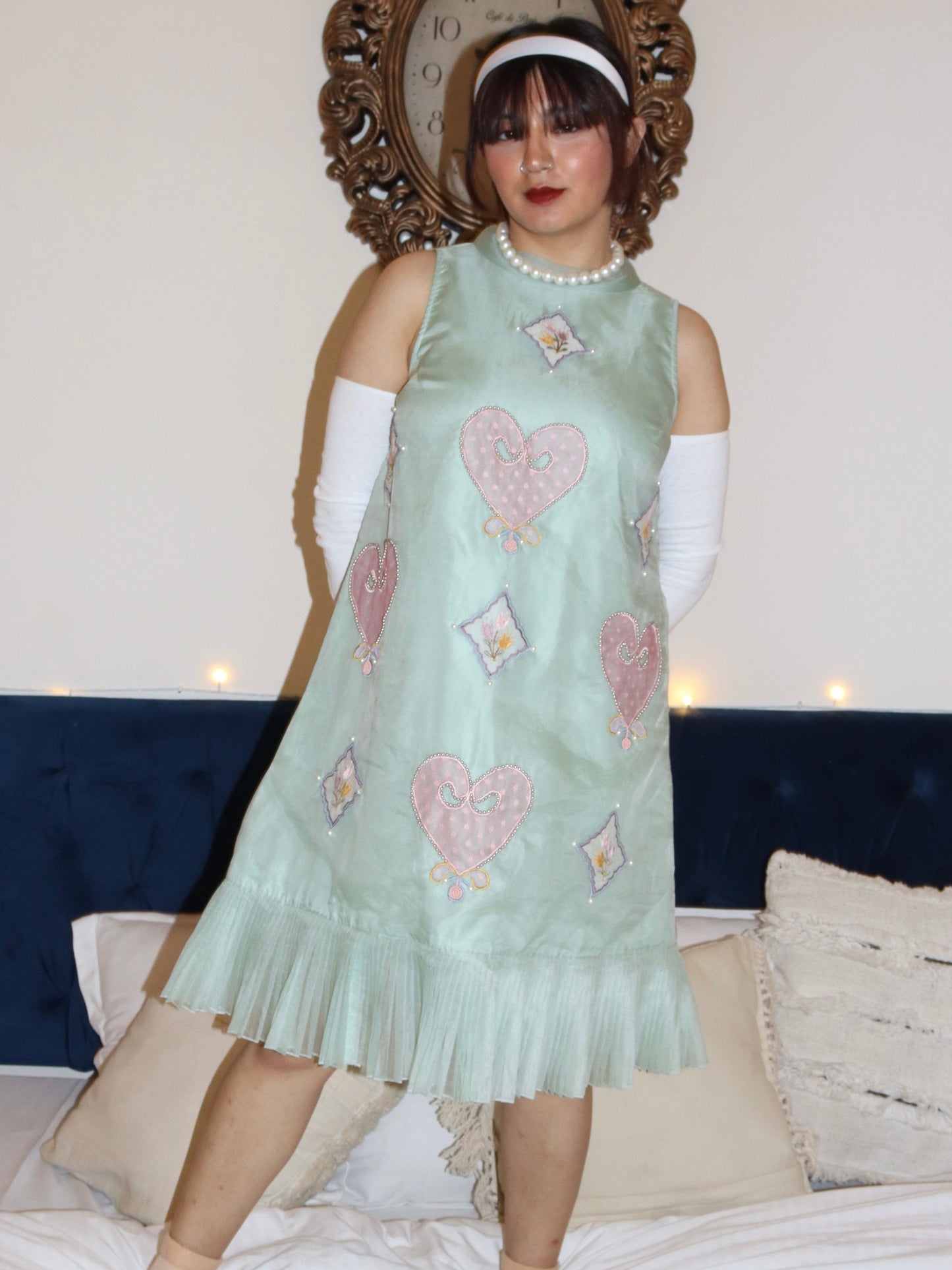 Mint organza skater dress image 0