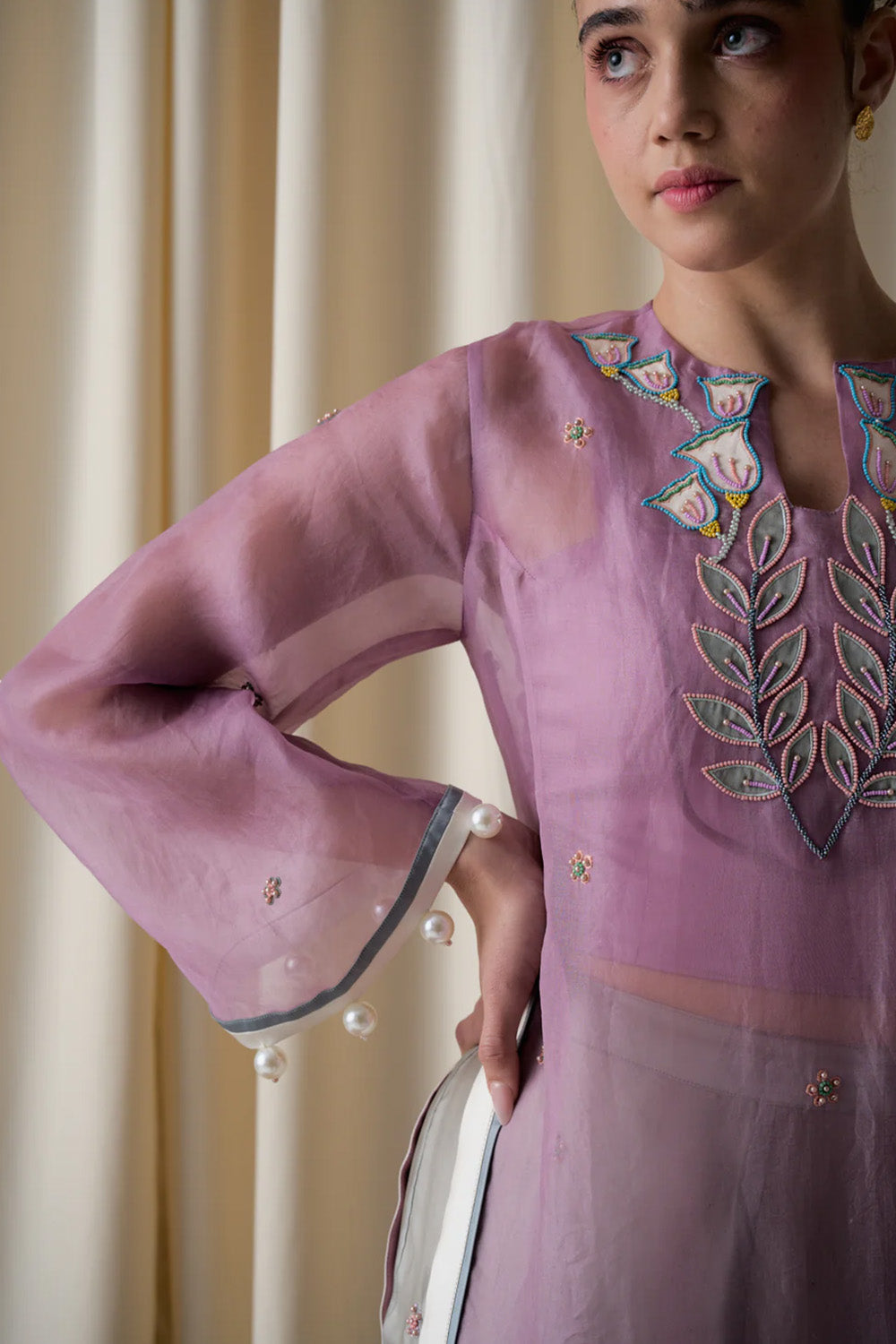 Lilac sheer tunic