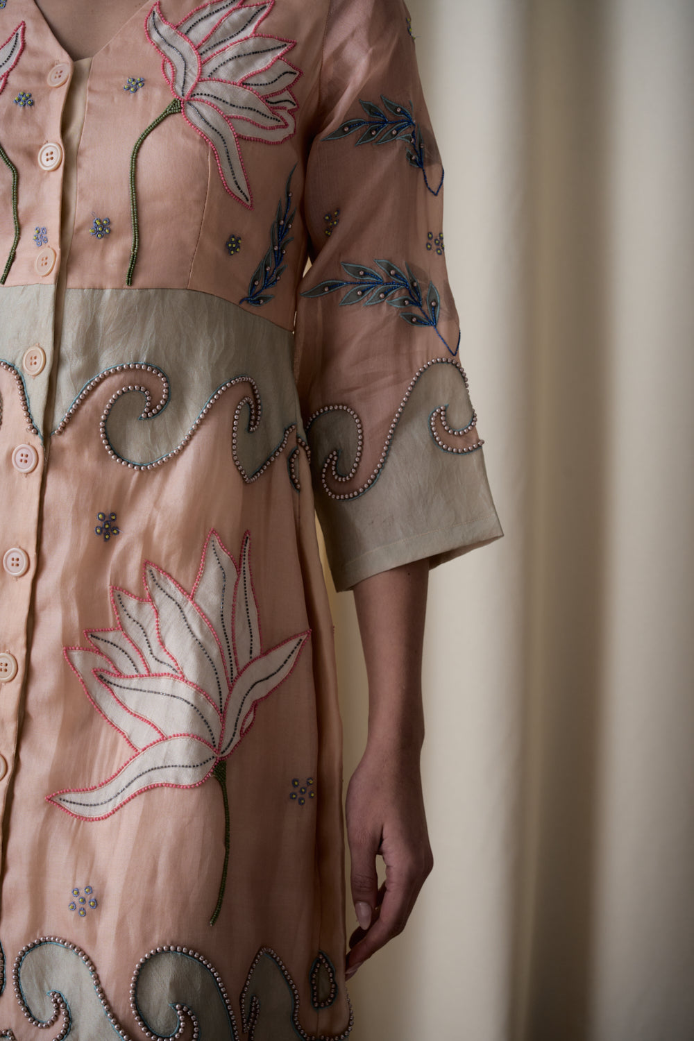 Elotia peach dress image 2