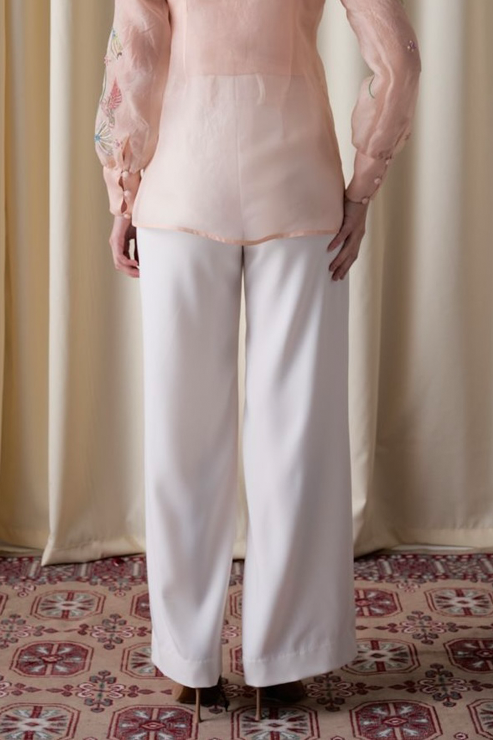 Ivory Crepe Pants