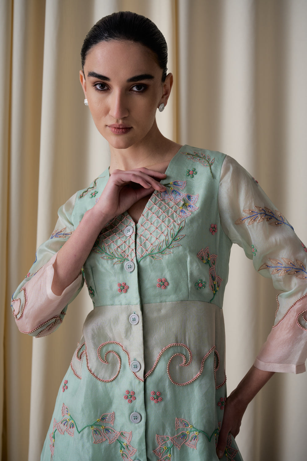 Elotia mint green dress image 1