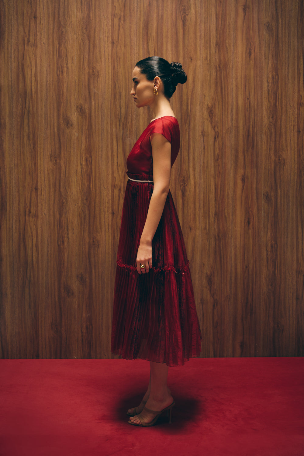 Carmine red dress image 1