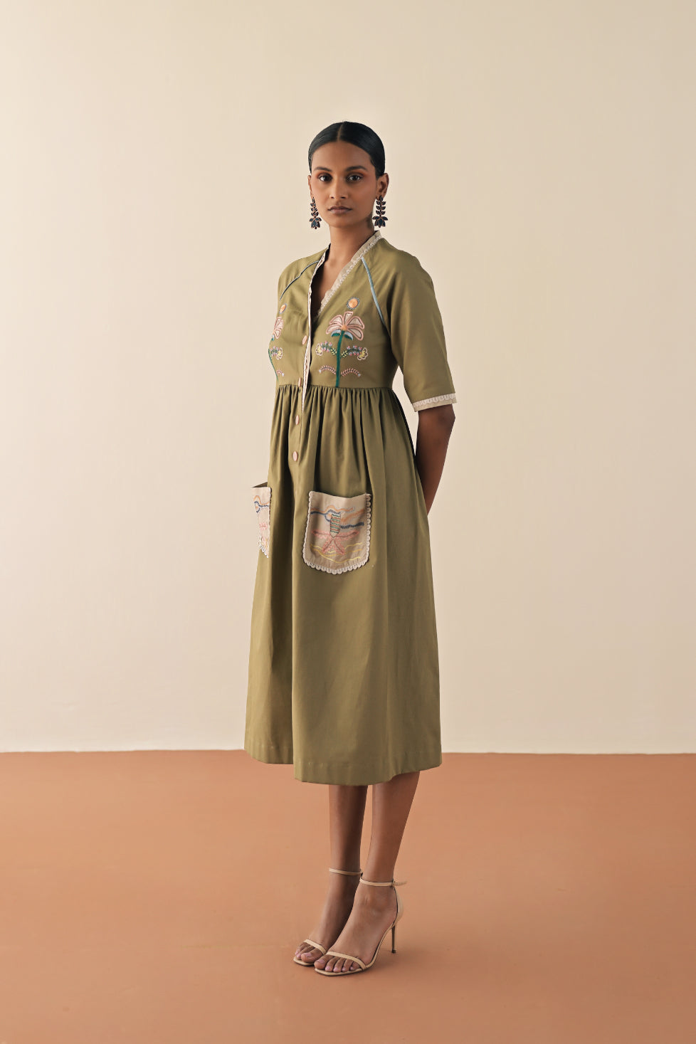 Tampa olive dress image 1