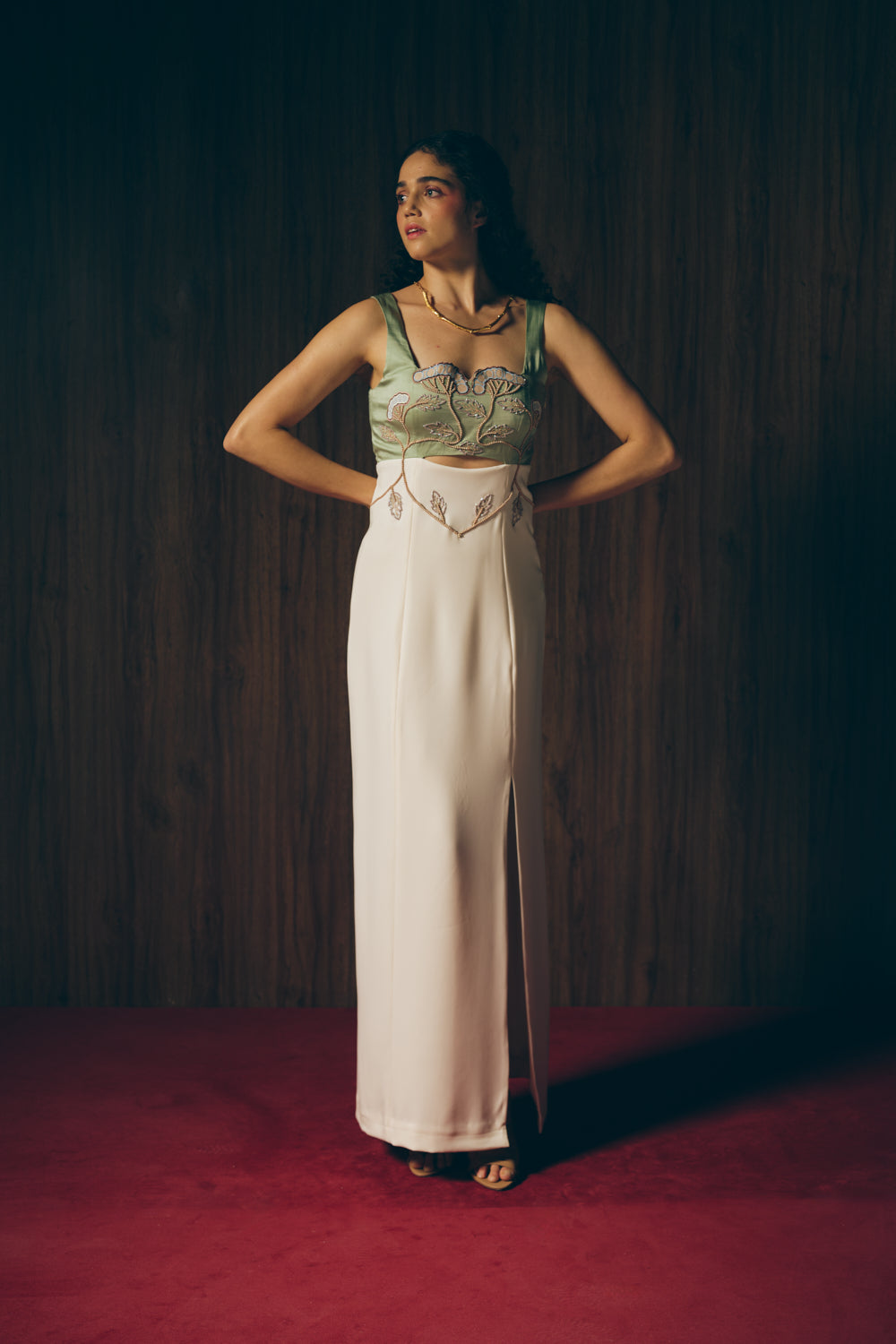 Sage silken gown image 0