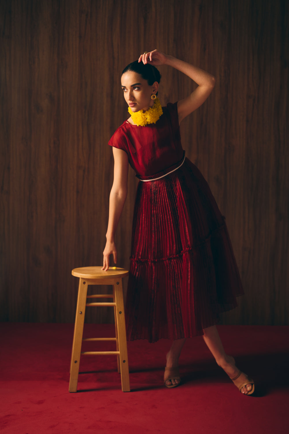 Carmine red dress image 0