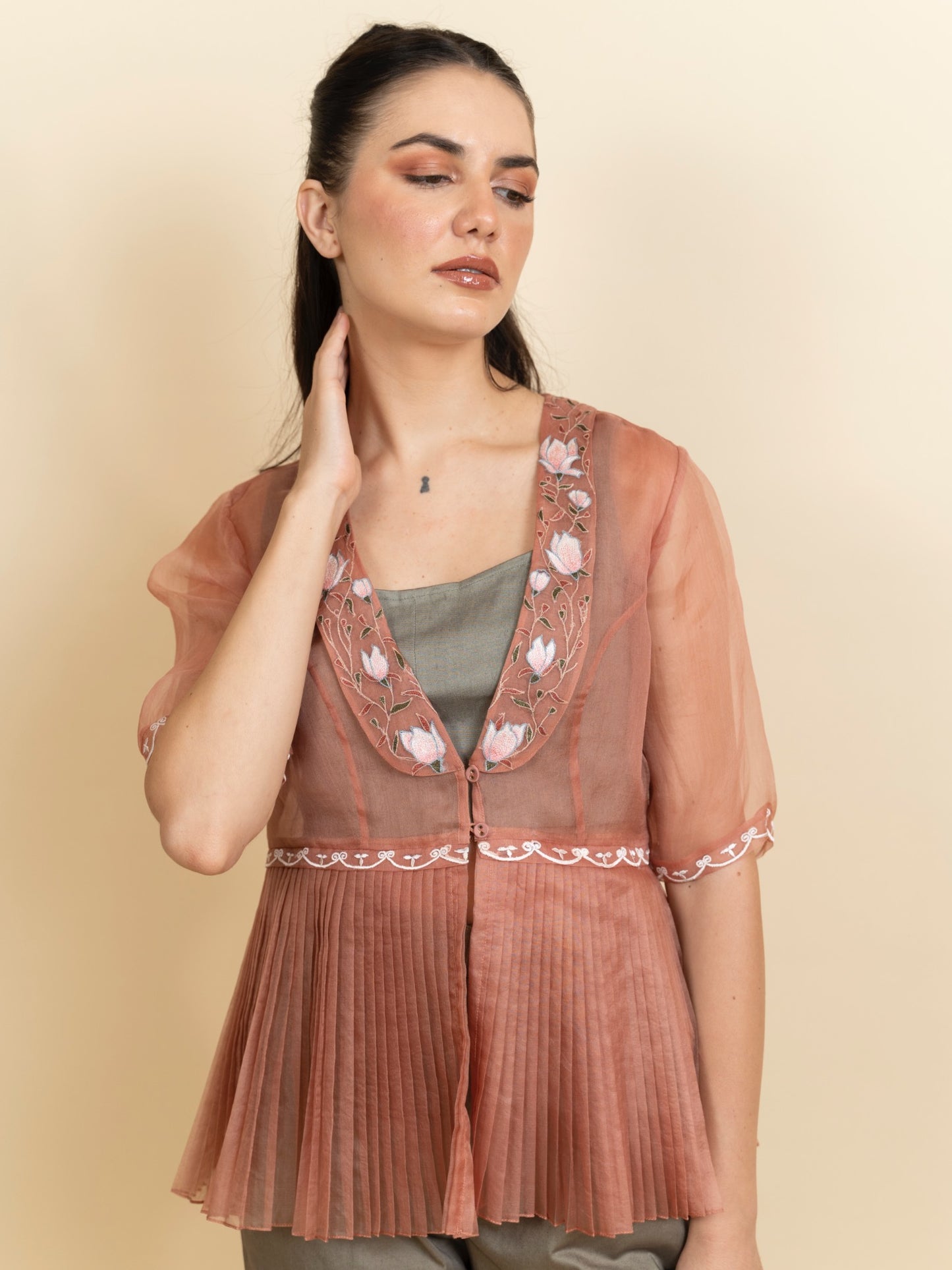 Cinnamon organza blazer (only blazer) image 2