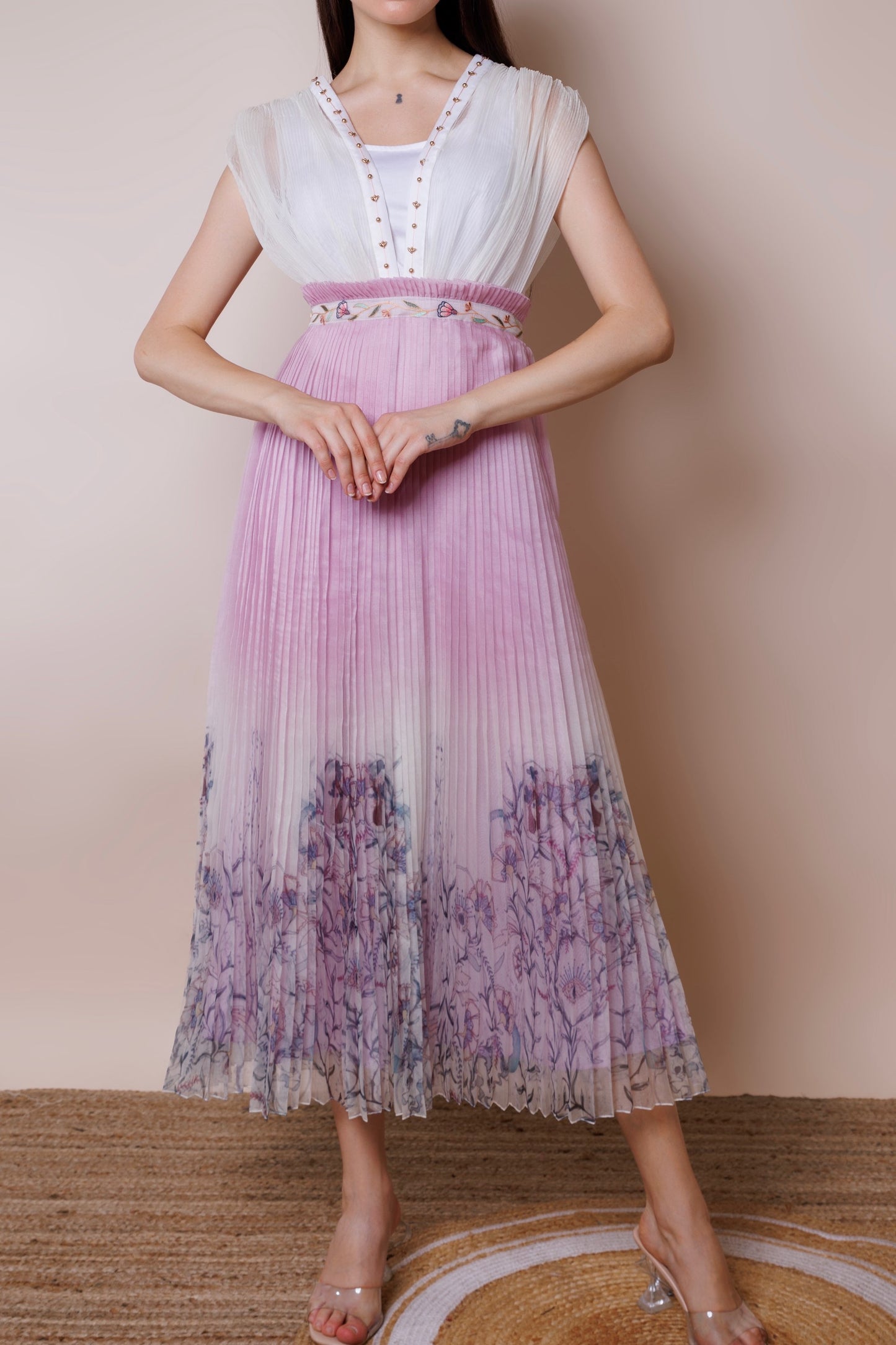 Lavender drape dress image 2