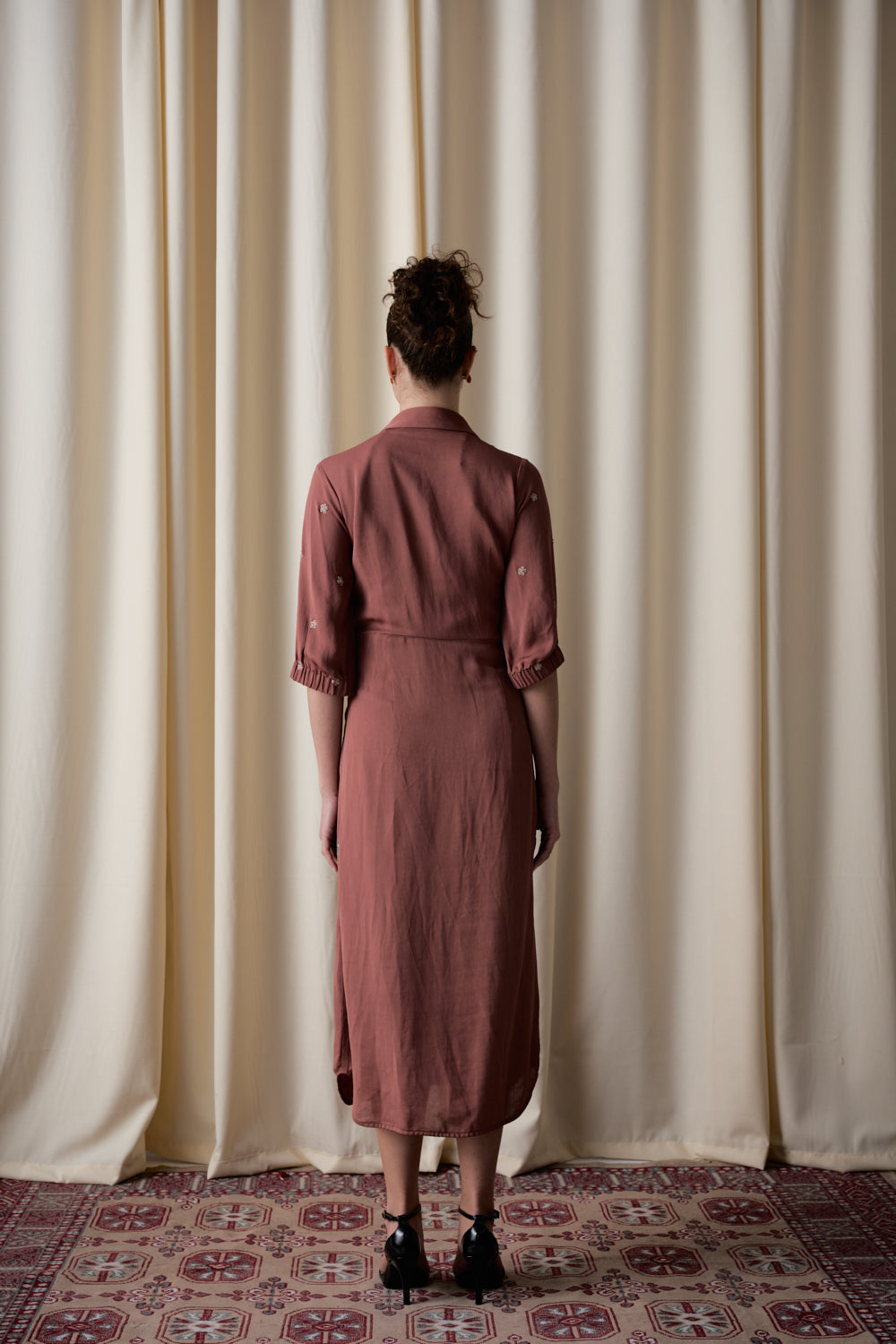 Mocha wildflower dress image 4