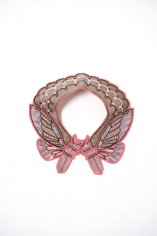 Pink dragonfly collar image 1