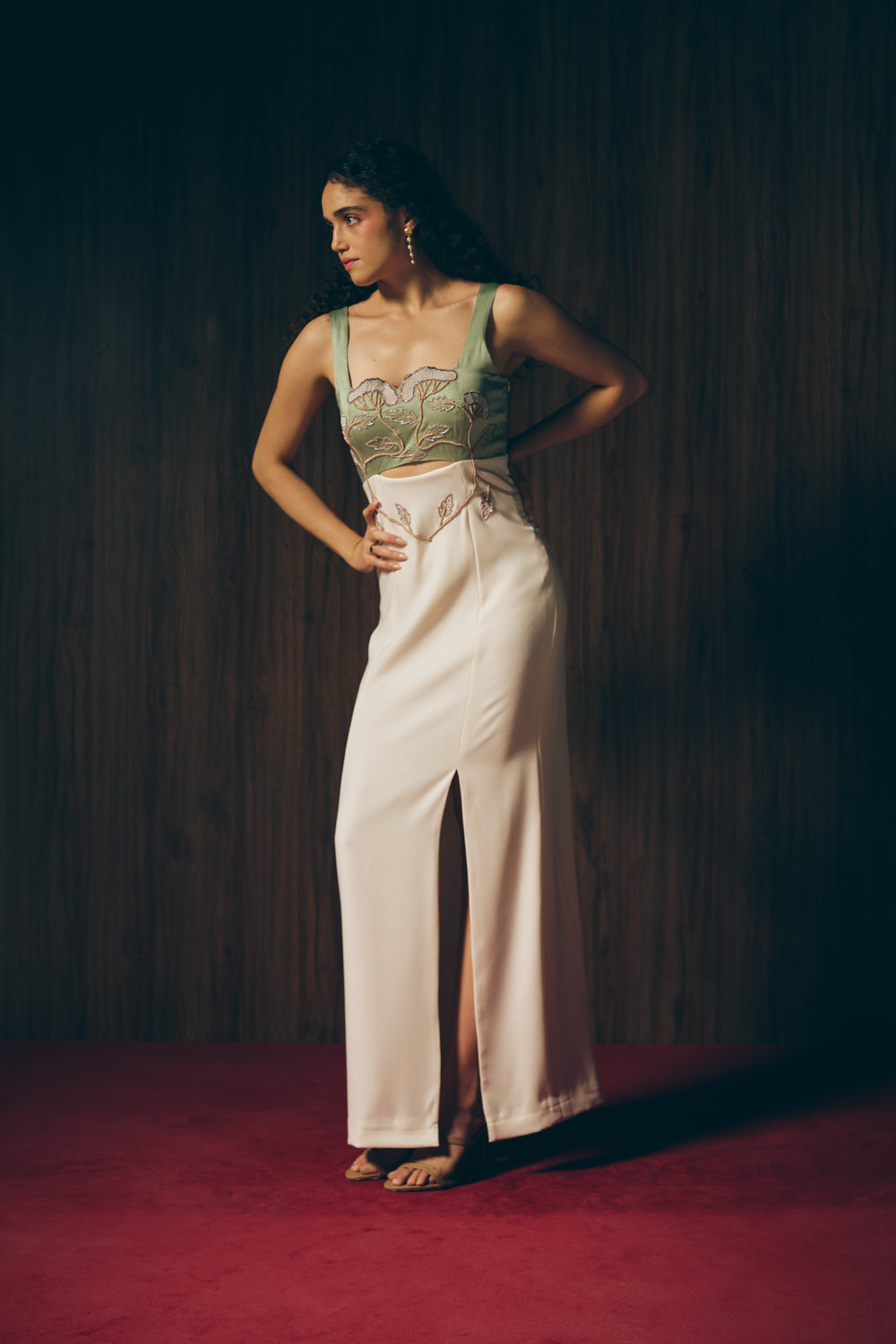 Sage silken gown image 2