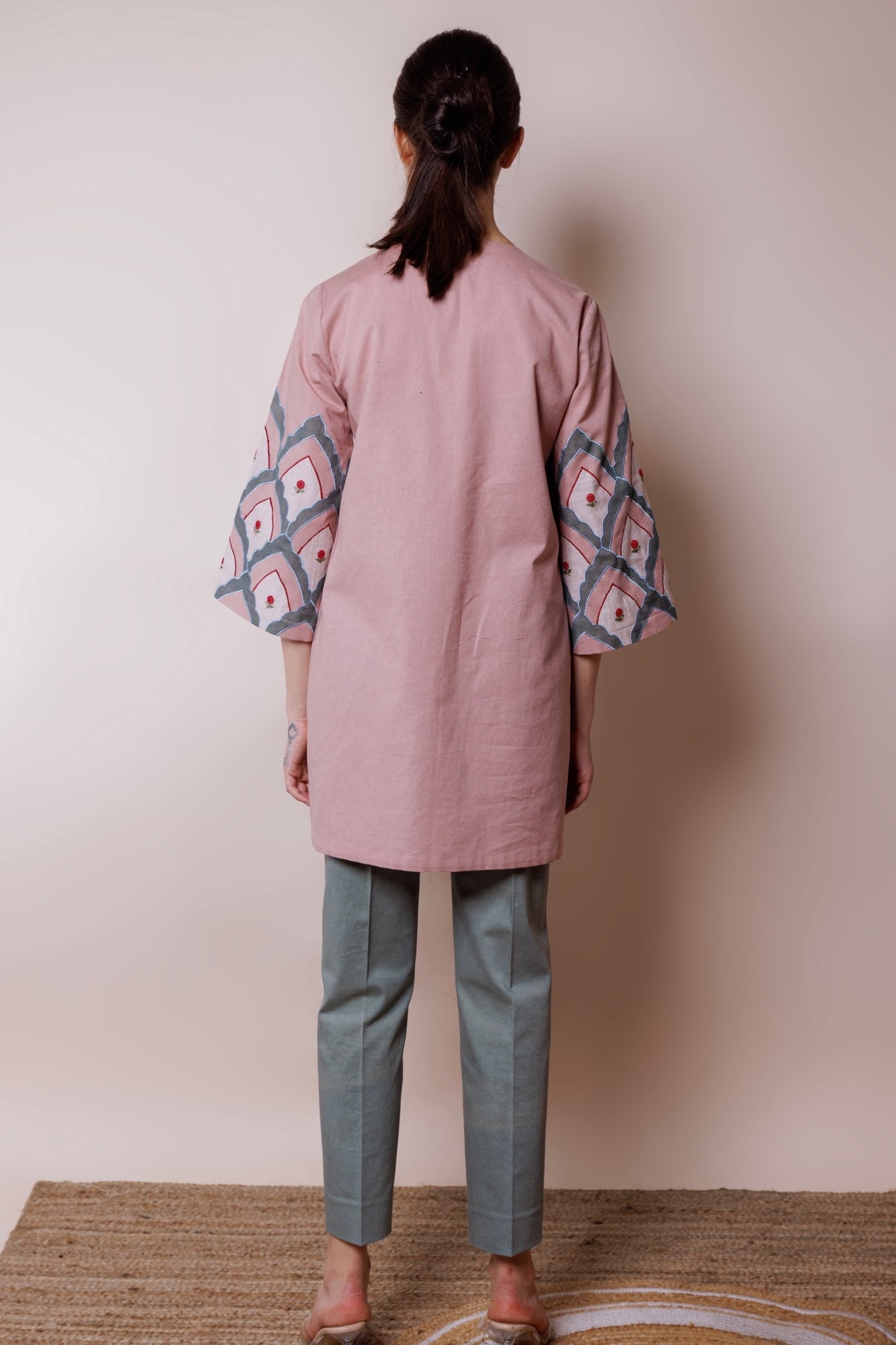 Pink patch work tunic & pants image 4