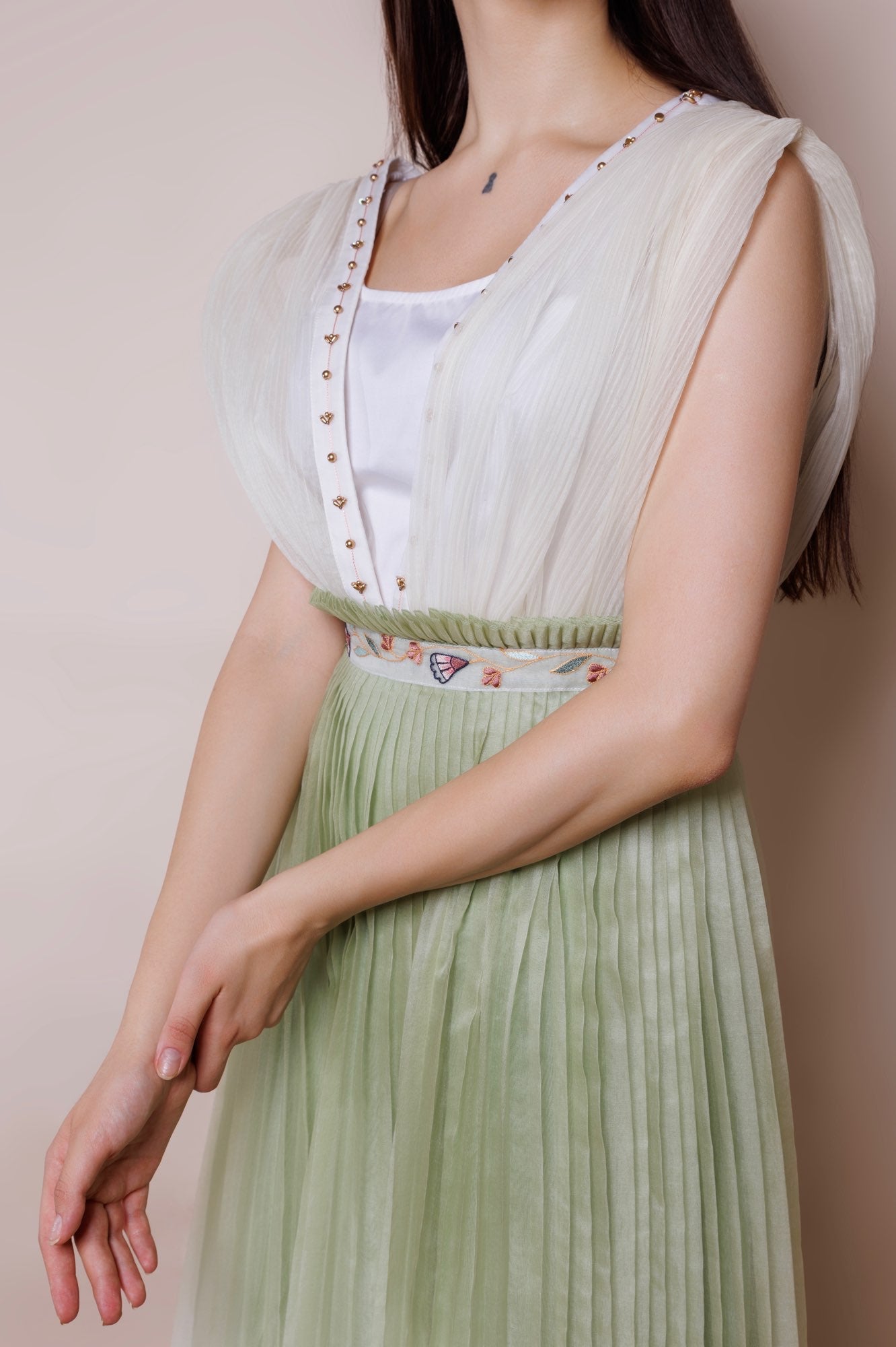 Organza drape dress image 2