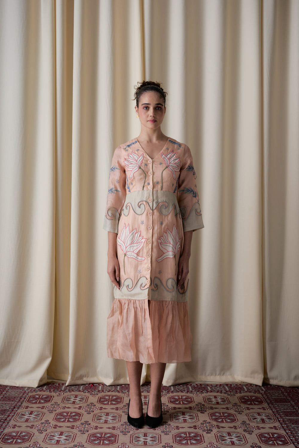 Elotia peach dress image 4