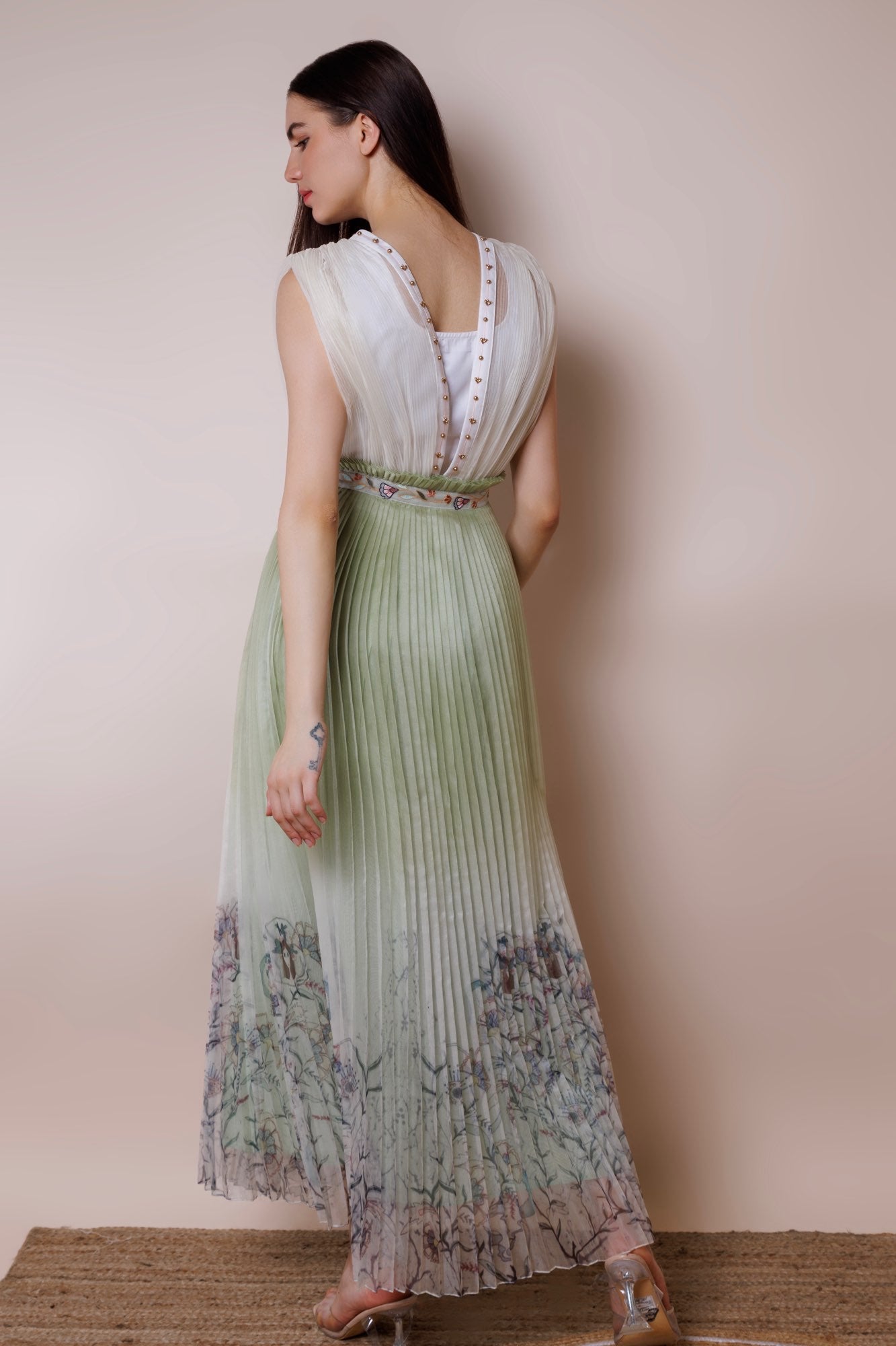 Organza drape dress image 3