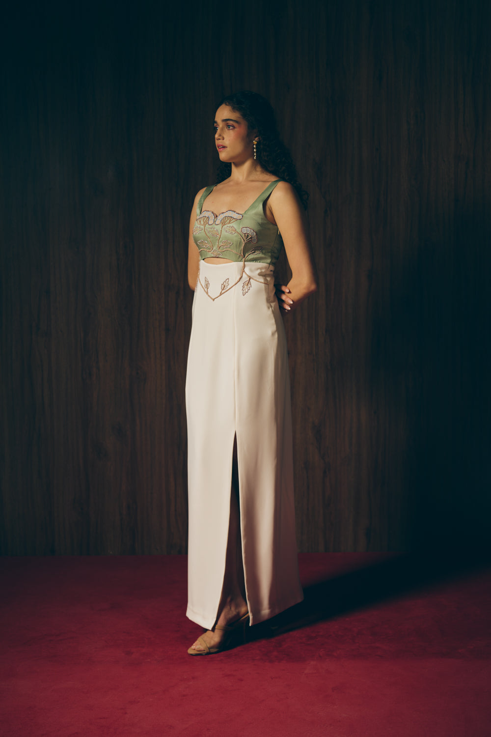 Sage silken gown image 4