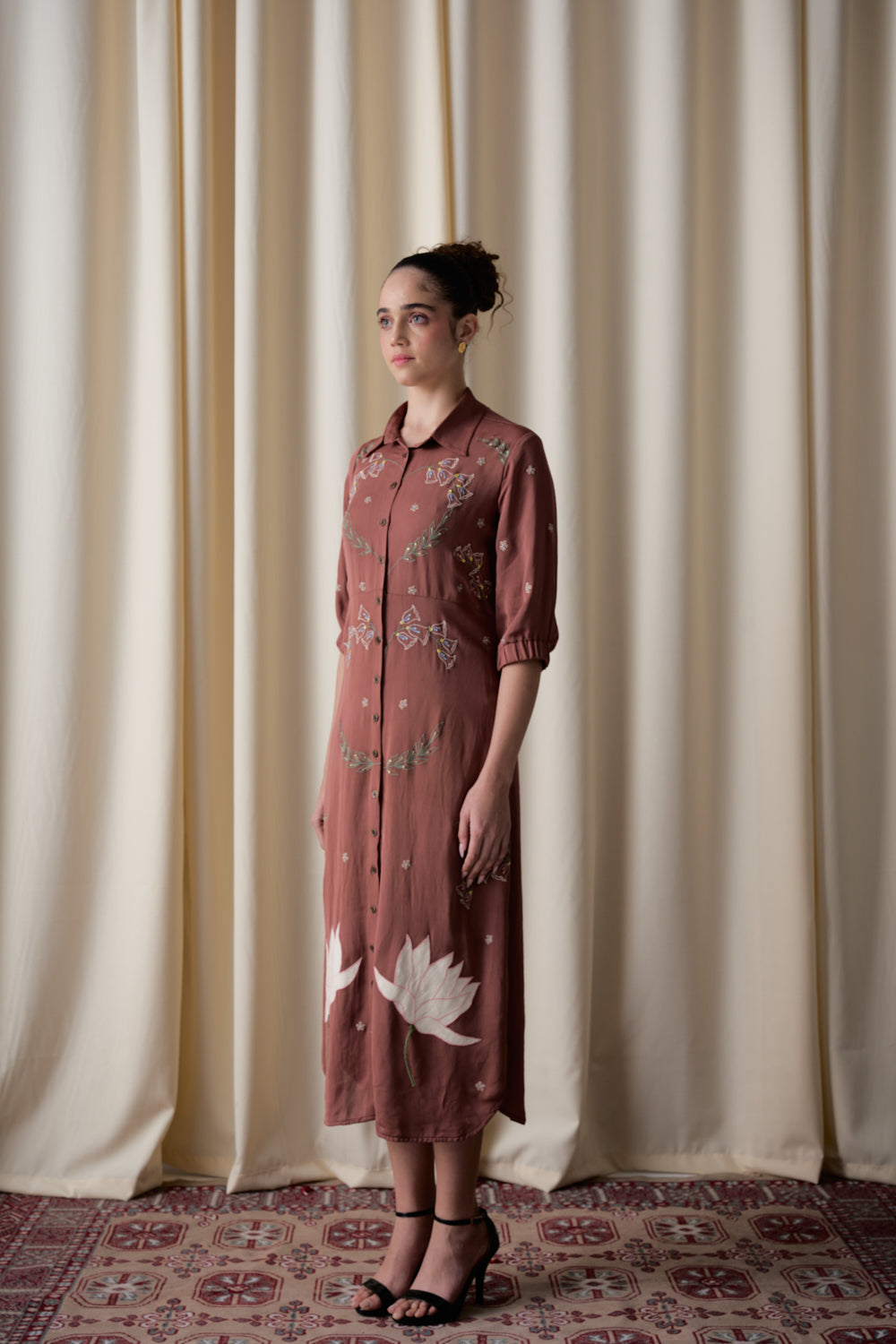 Mocha wildflower dress image 0