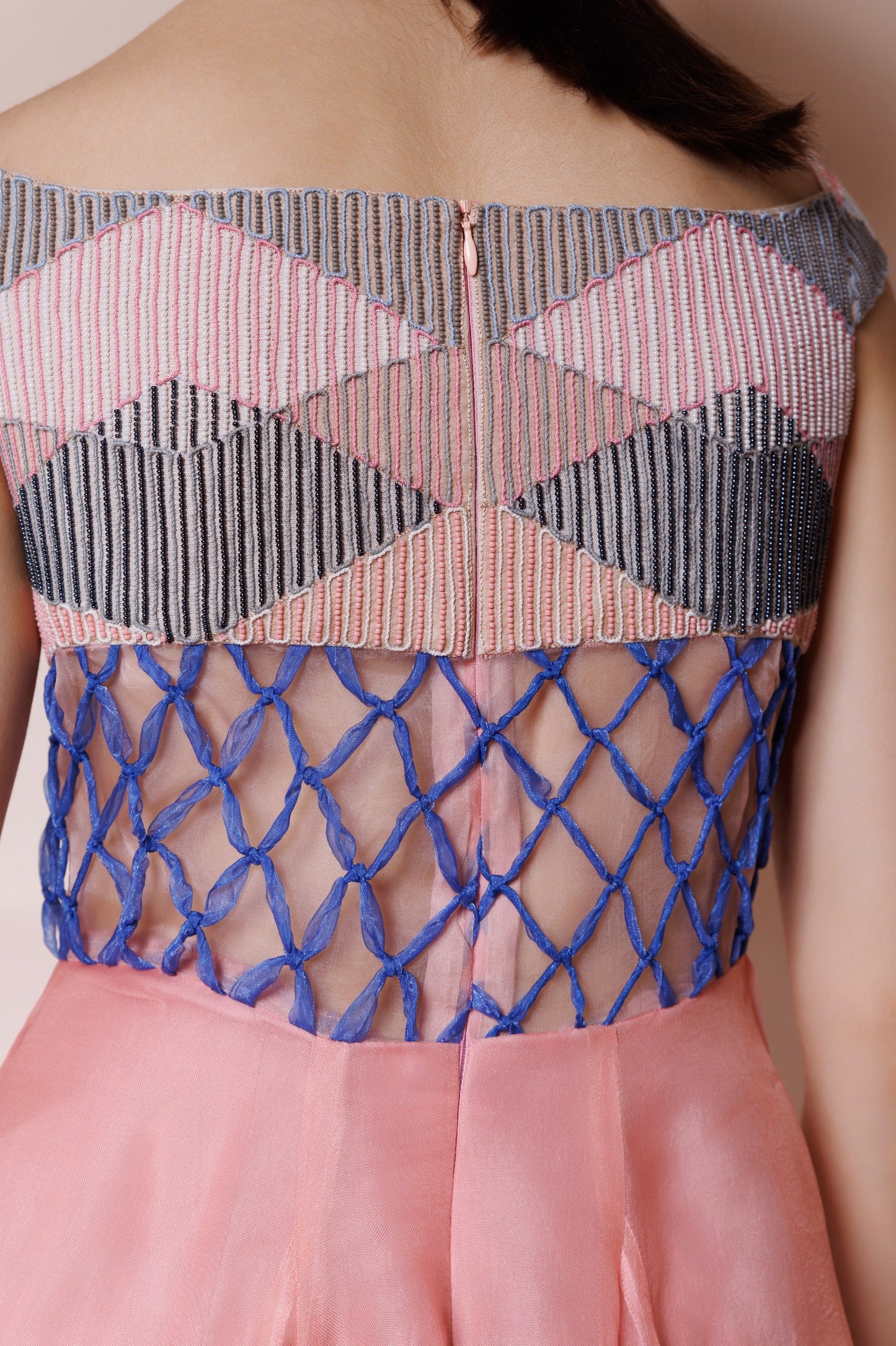 Pink ombre organza gown image 3