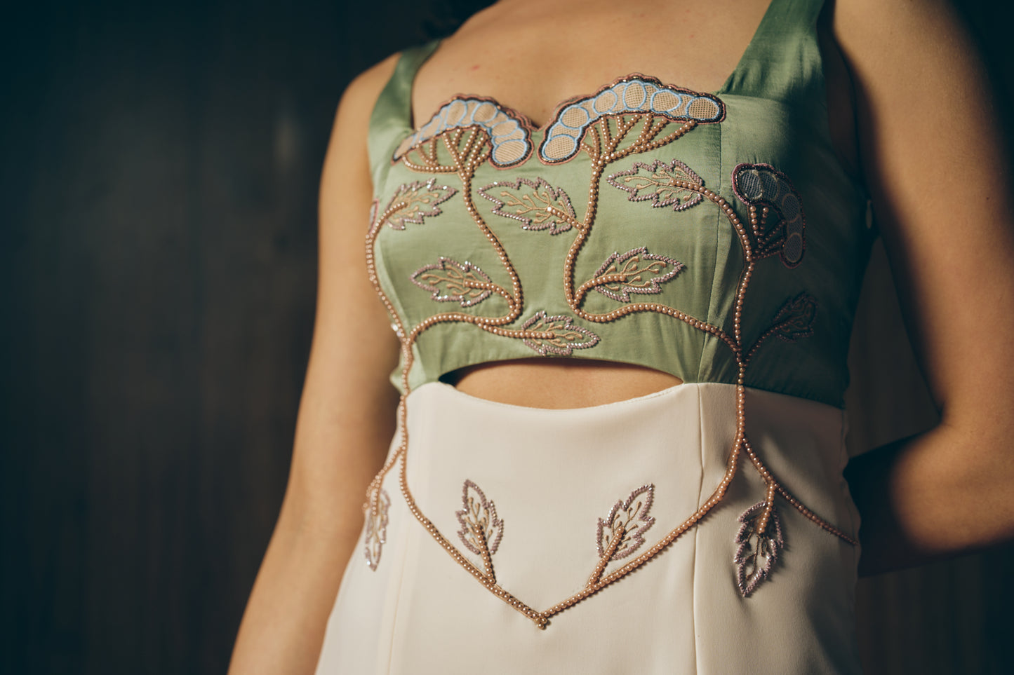 Sage silken gown image 3