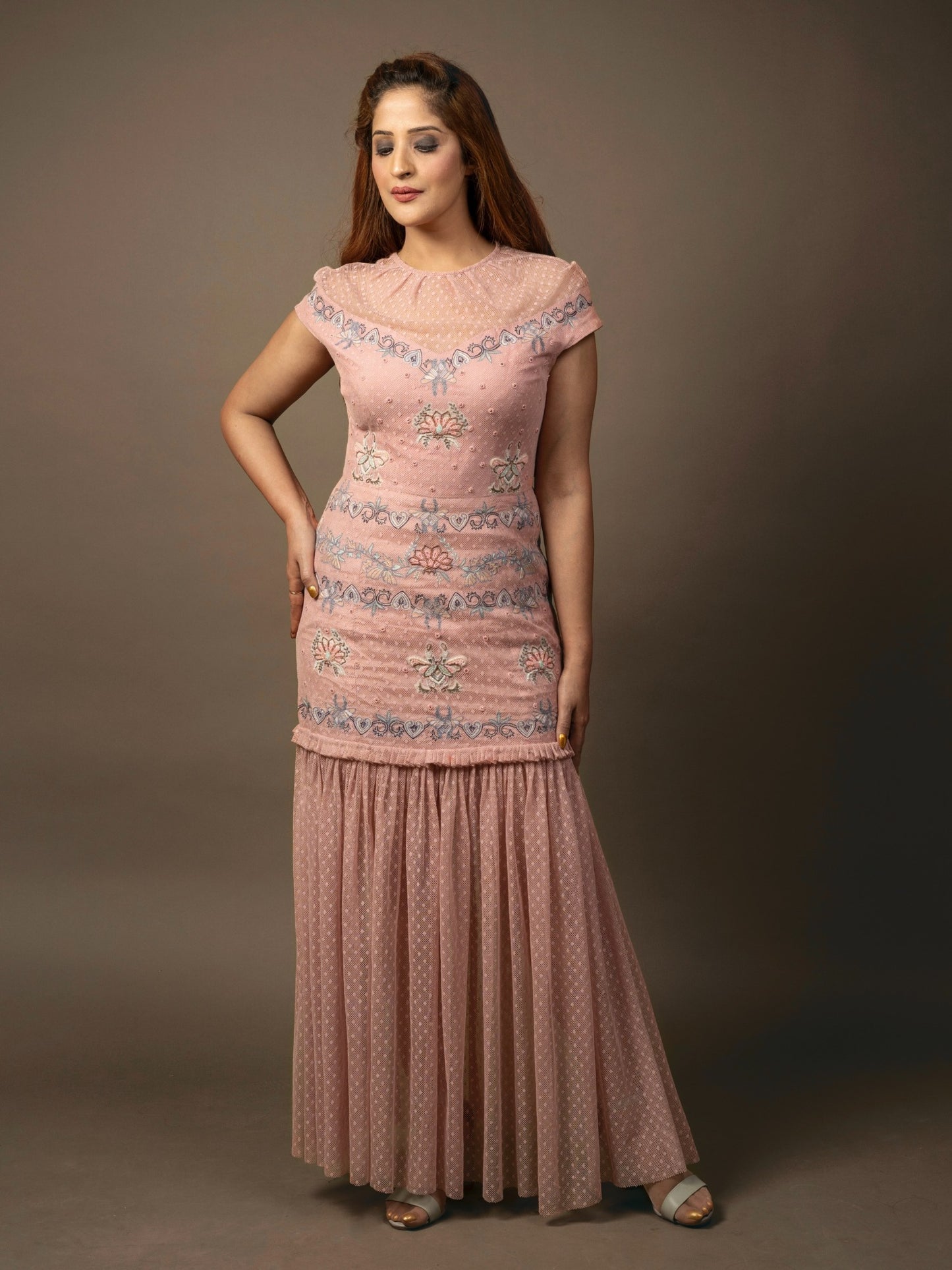 Pink mermaid gown. image 0