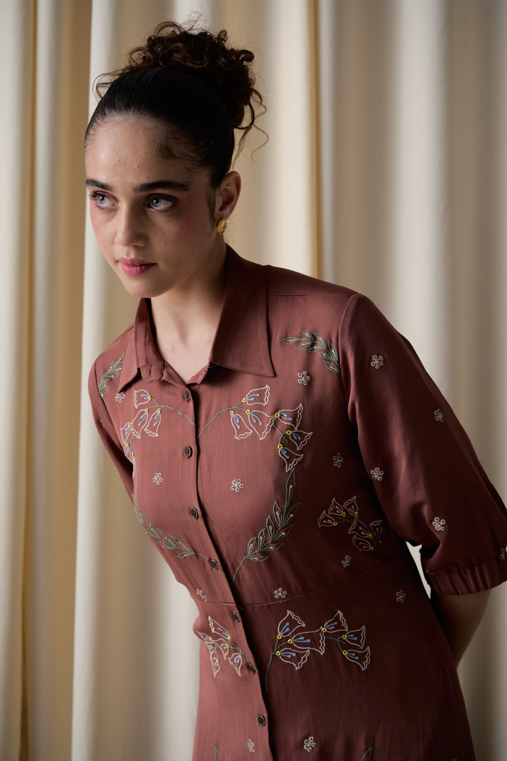 Mocha wildflower dress image 2