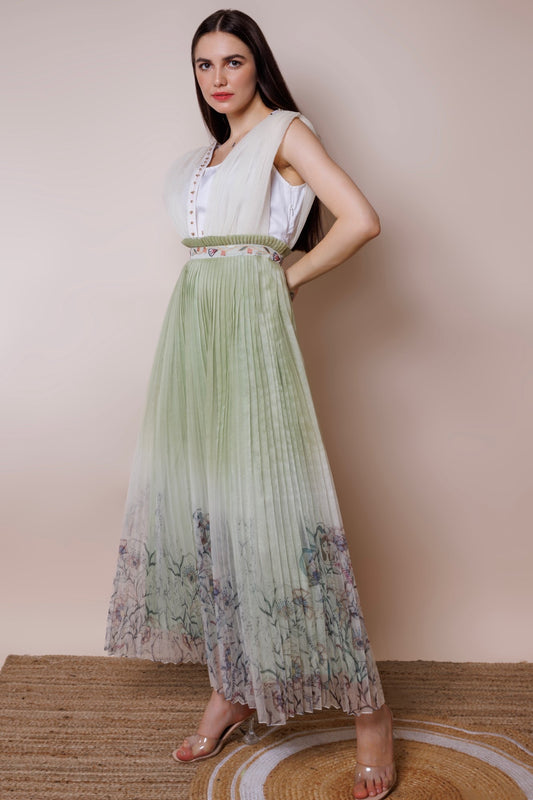 Organza drape dress image 0