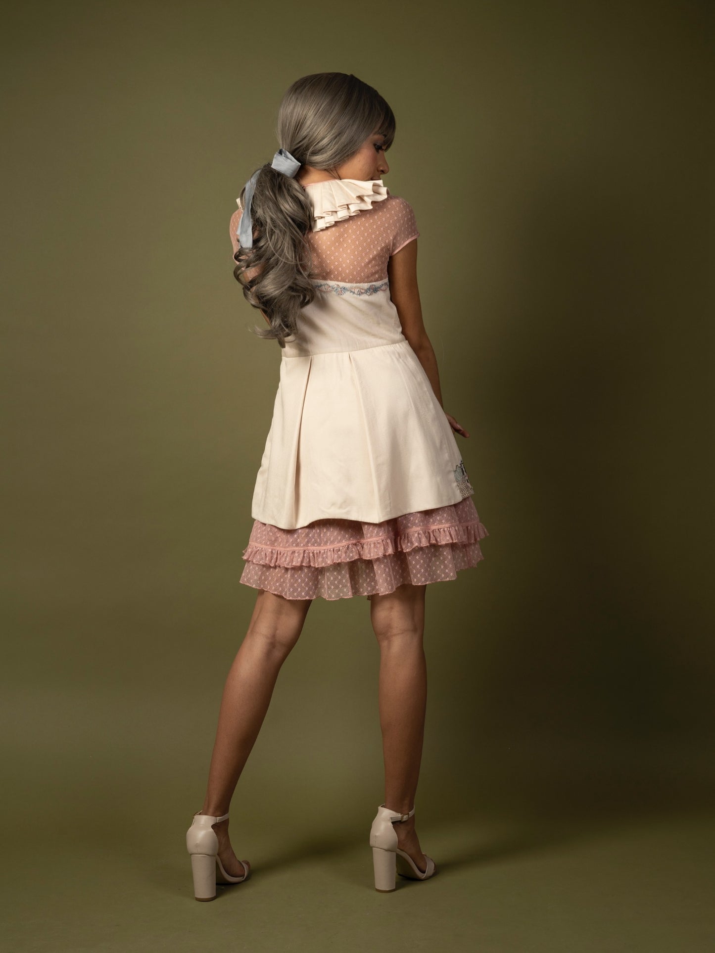 Front patchwork embroidered dress. image 3