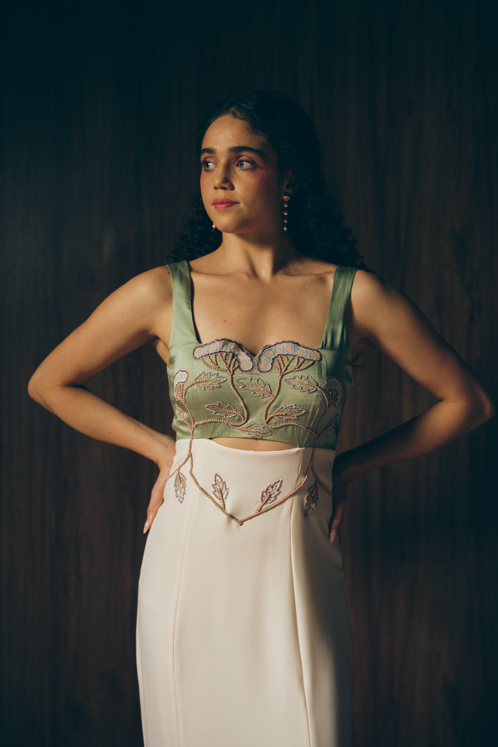 Sage silken gown image 5