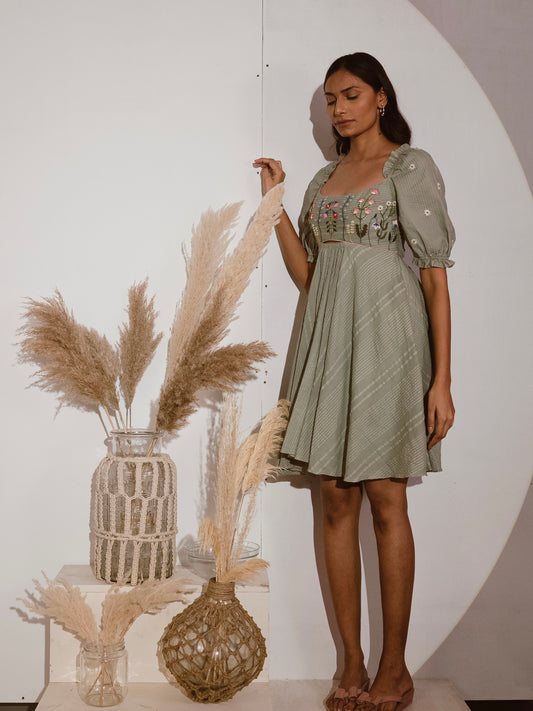 Floral embroidered dress image 1