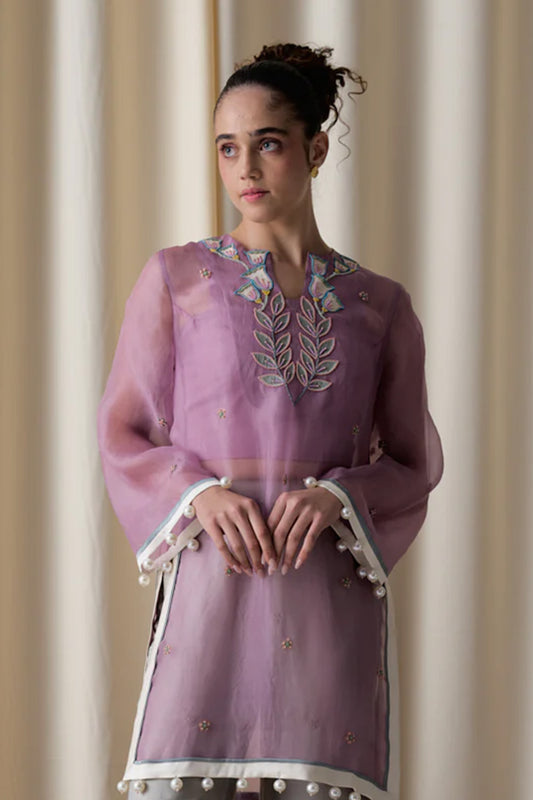 Lilac sheer tunic