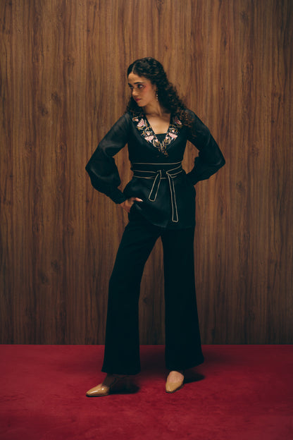 Midnight bloom pants set image 3