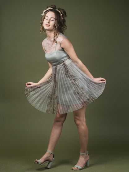 Organza pleated dress. image 0