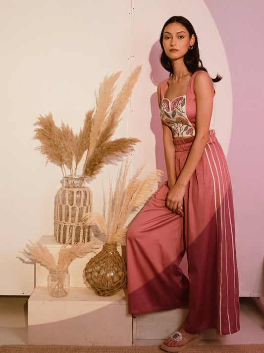 Pink flare pants image 1