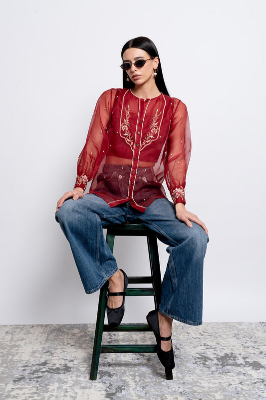 Crimson Petal Top