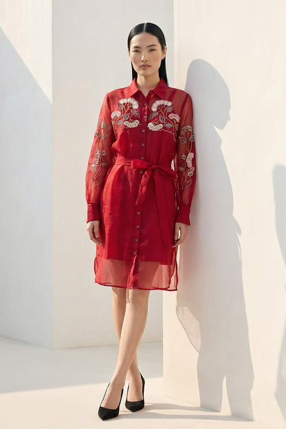 Ruby grape shirt dress