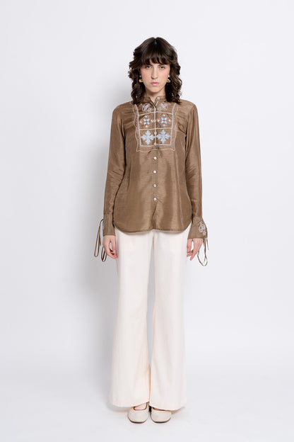 Anira - brown ivory set