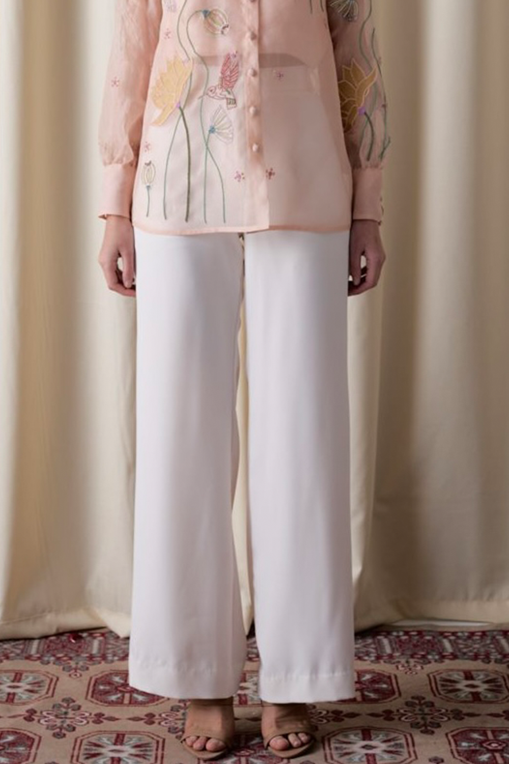 Ivory Crepe Pants