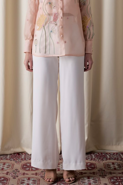 Ivory Crepe Pants