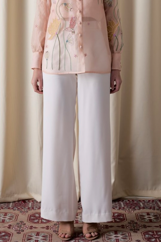 Ivory Crepe Pants