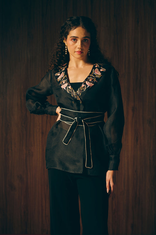 Midnight Blossom Blazer