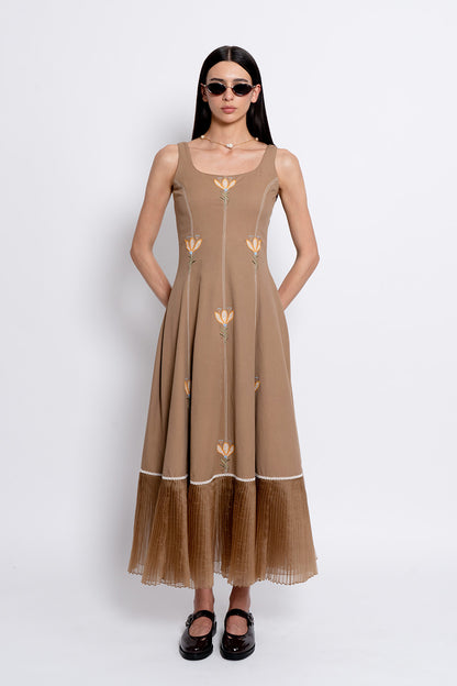 Mandra - brown dress