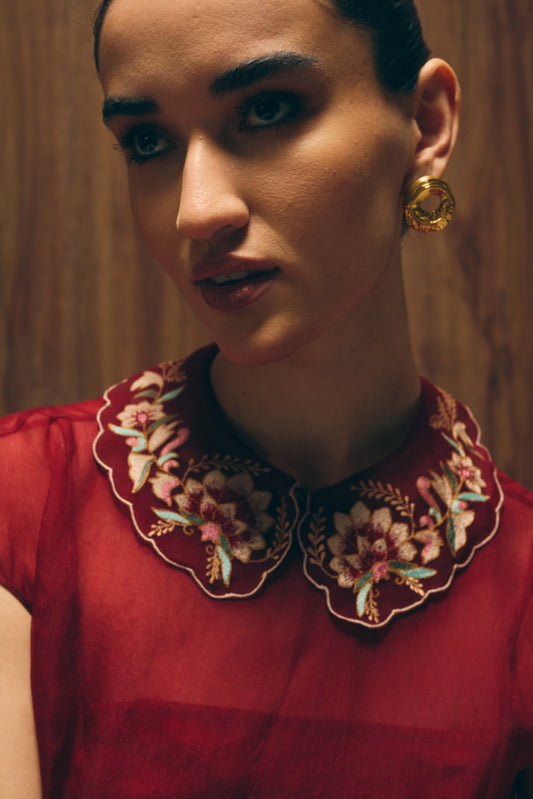 Ruby floral collar image 3